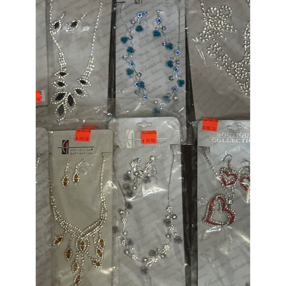 22 total Sparkling Rhinestone Long Necklace Sets – New in Package - Picture 5 of 10